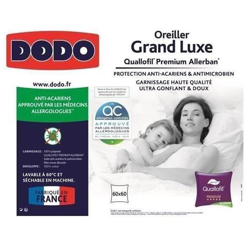 11012860 grande Lusso Quallofil Allerban Cuscino Cotone Bianco 60 x 60 cm - Foto 4