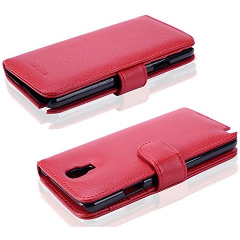 Custodia Compatibile Con Samsung Galaxy Note 3 Neo In Rosso Cremisi - Coperchio Protettivo Con Chiusura Magnetica E 3 Slot Per Carte - Foto 2
