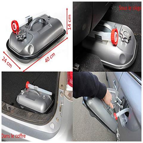 Jerrican - Tanica Per Carburante Orizzontale - Us 5l - Acciaio 8mm Tubo Incluso + Foro Di Sfiato Del Gas - 40 X 25 X 9 Cm - Foto 3