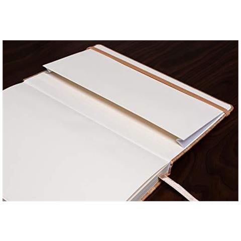Stabilito Notebook - Premium A5 Ufficiale Da Pelle Hardcover Vegan Spessa 120gsm Carta Crema Professionista Notebook Foderato In Contenitore Di Regalo 21 X 15 Cm (castano) - Foto 2