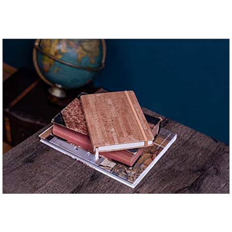 Stabilito Notebook - Premium A5 Ufficiale Da Pelle Hardcover Vegan Spessa 120gsm Carta Crema Professionista Notebook Foderato In Contenitore Di Regalo 21 X 15 Cm (castano) - Foto 4