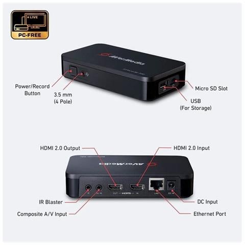 Ezrecorder330- Registrazione E Streaming Booetier In Full Hd 1080p Senza Pc- Console Di Nuova Generazione Compatibili Con Gateway 4k - Foto 1