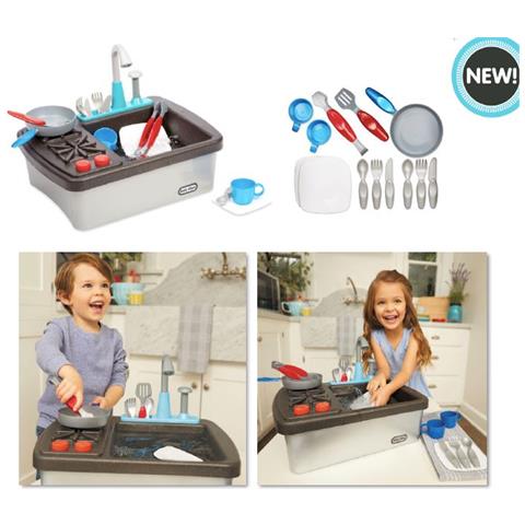 Little Tikes - First Sink E Stove Interattivo, Realistico E Con Suoni, Elettrodomestico Giocattolo Per Bambini - Foto 1