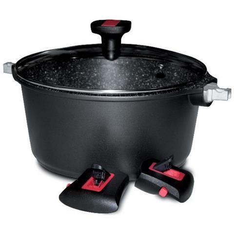 Casseruola In Alluminio Antiaderente 24 Cm + Coperchio - 383606 - Foto 2