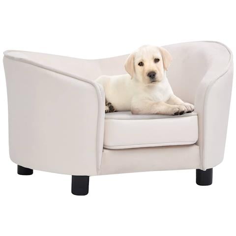 Divano per Cani Crema 69x49x40 cm in Peluche e Similpelle - Foto 8