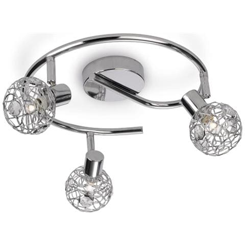 5581911pn E, Myl Hosta Spot 3 Flg. 3 X 28 W Exkl. Lm, Acciaio Inox, 5 Watts, G9, Cromato, 30 X 30 X 13 Cm [ classe Di Efficienza Energetica E] - Foto 1