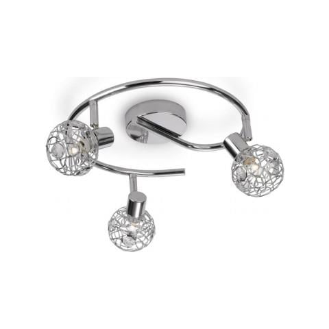 5581911pn E, Myl Hosta Spot 3 Flg. 3 X 28 W Exkl. Lm, Acciaio Inox, 5 Watts, G9, Cromato, 30 X 30 X 13 Cm [ classe Di Efficienza Energetica E] - Foto 2