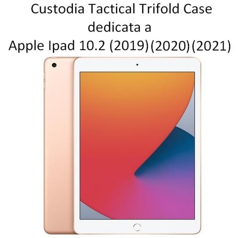 Custodia Originale Book Trifold Case Per Apple Ipad 10.2 2019 - 2020 -2021 Azzurro - Foto 2