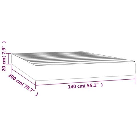 Materasso A Molle Grigio 140x200x20 Cm In Similpelle - Foto 6