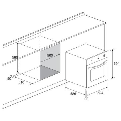 Forno Elettrico da Incasso 29320190 Capacità 70 L Multifunzione Ventilato Colore Nero, Acciaio inossidabile - Foto 5