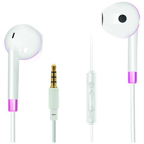 795965 cuffia e auricolare Cablato In-ear Musica e Chiamate Rosa, Bianco - Foto 1