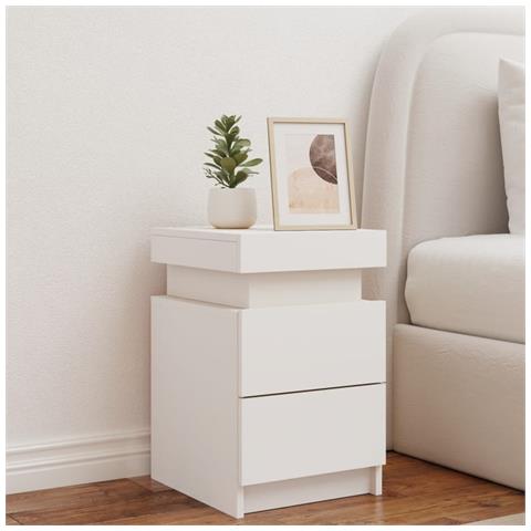 Comodino Con Luci Led Bianco 35x39x55 Cm - Foto 3