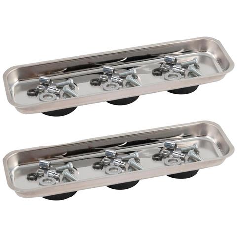Set 2pz Vassoio Vaschetta Piatto Magnetico Porta Minuteria Viti Bulloni 23x7cm - Foto 1