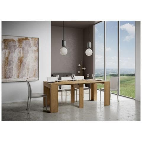 Consolle Allungabile 90x42/198 Cm Modem Small - Quercia Natura - Foto 2