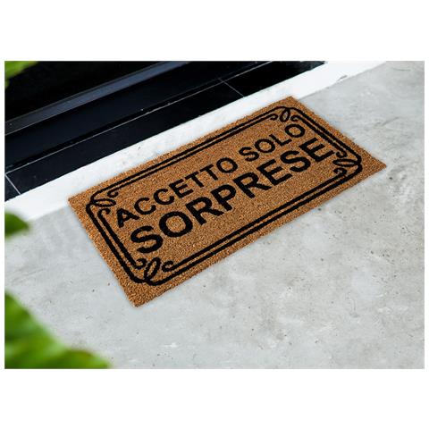Zerbino Entrata Ingresso Casa Esterno Antiscivolo In Cocco Allegro Dis. Accetto Solo Sorprese - Foto 1