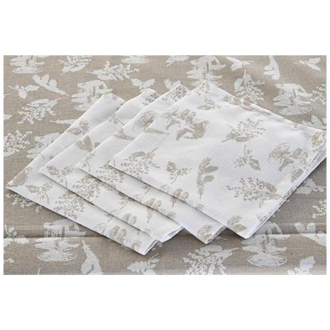 Tovaglia E Tovaglioli 9 Pezzi 2 Unità 150 X 250 X 0,5 Cm Beige Rosa Bianco Verde Marrone Chiaro - Foto 4