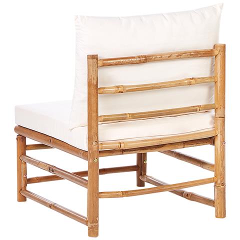 Set Da Giardino Con Tavolo 5 Posti Cerreto Legno Di Bambù Bianco Sporco - Foto 16