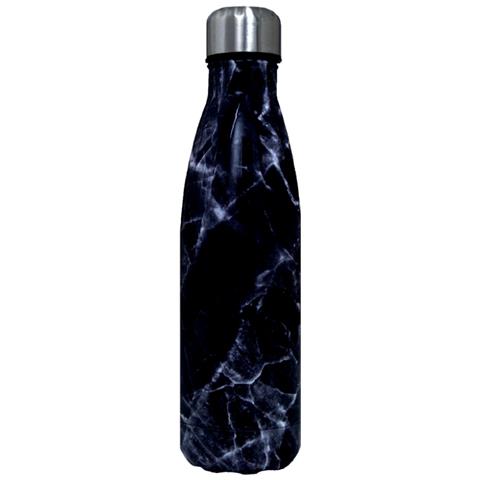 Borraccia Termica Marmo 500ml Bottiglia Acqua Thermos Caffè Bevande Calde Acciaio Borraccia Nero - Foto 1