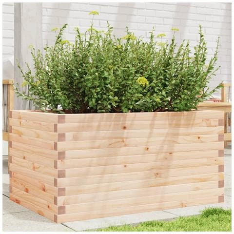 Fioriera Da Giardino 90x60x45,5 Cm In Legno Massello Di Pino - Foto 1
