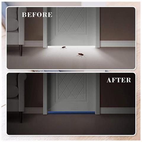 Parafreddo Sottoporta Isolante Doppio Isolamento 95cm Paraspiffero Nero - Foto 4