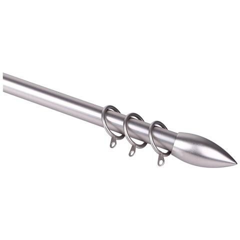 Scorritenda Estensibile In Acciaio Finitura Argento Etruria Pera Brixo - Da 71 A 122 Cm. - Foto 1