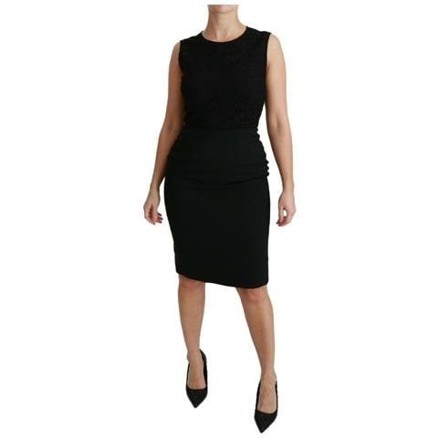 Abito Tubino In Pizzo Floreale Nero - It38-xs - Foto 2