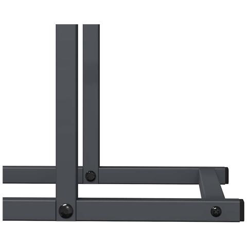 Rastrelliera per Legna da Ardere Antracite 80x25x90 cm - Foto 10