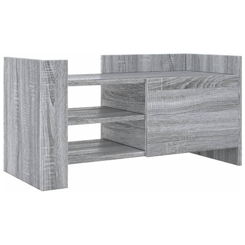 Mobile Porta Tv Grigio Sonoma 80x35x40 Cm In Legno Multistrato - Foto 2