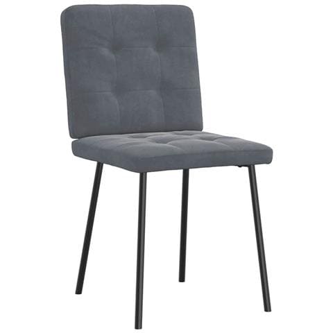 Sedie Da Pranzo 2 Pz Grigio Scuro In Velluto - Foto 3