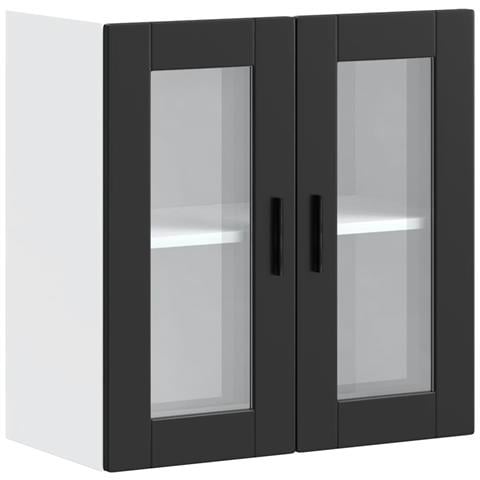 Pensile Da Cucina Con Porta In Vetro Porto Nero - Foto 2