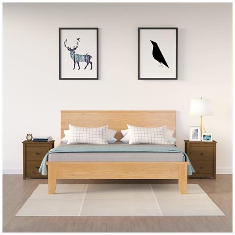 Lusso Casadino - Comodini 2 Pz Ambra 50x35x61,5 Cm In Legno Massello Di Pino - Foto 8