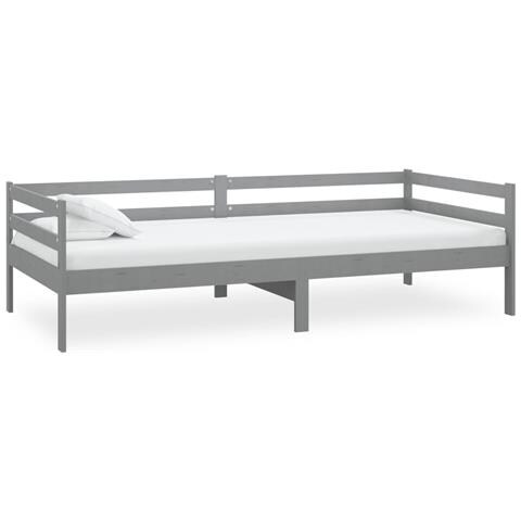 Dormeuse Grigia In Legno Massello Di Pino 90x200 Cm - Foto 1