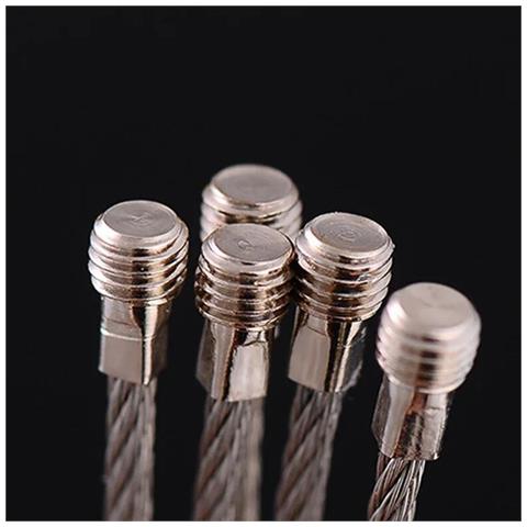 Portachiavi In Acciaio Inossidabile Con Cavo Metallico, Confezione Da 10 Pezzi - Cavo Per Anello Portachiavi Resistente - Foto 2