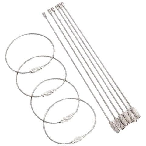 Portachiavi In Acciaio Inossidabile Con Cavo Metallico, Confezione Da 10 Pezzi - Cavo Per Anello Portachiavi Resistente - Foto 1