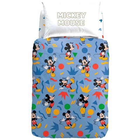 Completo Copripiumino Disney Mickey Colors In Cotone Colore Neutro Misura Singolo - Foto 1