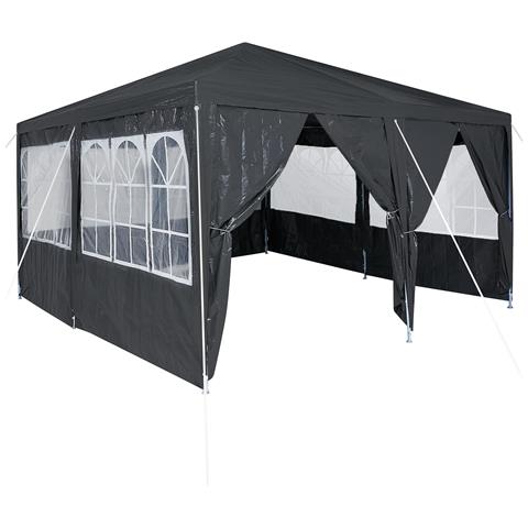 Tenda Feste con 8 Pareti Antracite 4x4 m PE - Foto 1