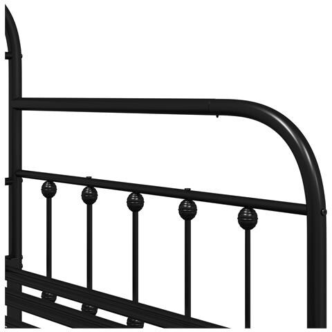 Struttura Daybed con lettino estraibile Nero 100x200 cm Acciaio - Foto 9