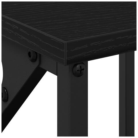 Comodino Nero Rovere 34x35,5x70 cm in Legno Ingegnerizzato - Foto 9