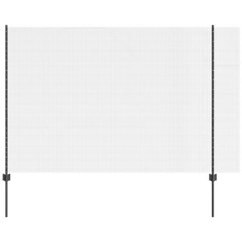 Set di Recinzione in Rete Metallica Set di 2 Grigio - Foto 1