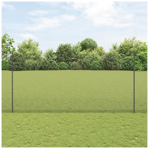 Set di Recinzione in Rete Metallica Set di 2 Grigio - Foto 2