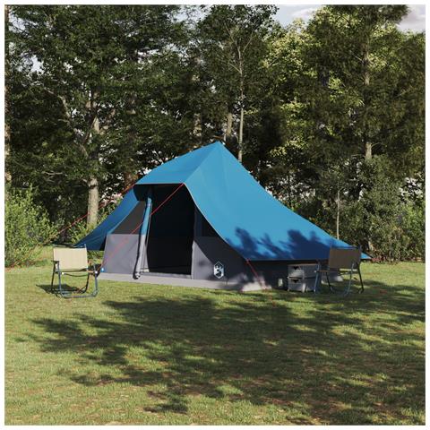 Tenda Familiare Tipi Blu 10 Persone Impermeabile - Foto 2