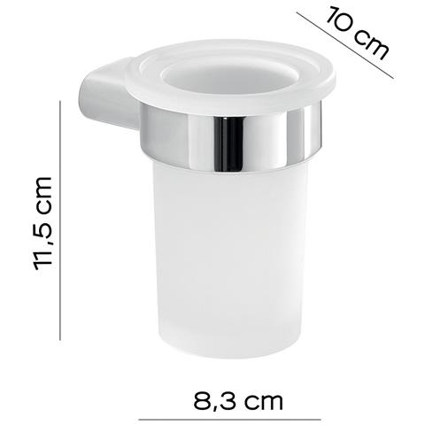 Portaspazzolini Da Muro In Alluminio, Ottone E Cromall A110 Serie Azzorre Cromato - Foto 2