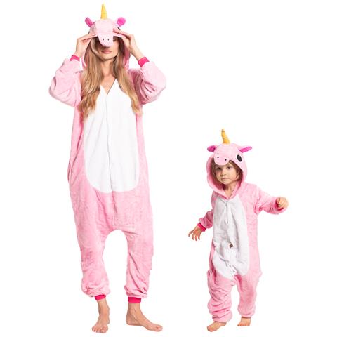 Pigiama Per Bambini Kigurumi Onesie Costume Pegaso Rosa 115-125 Cm - Foto 5