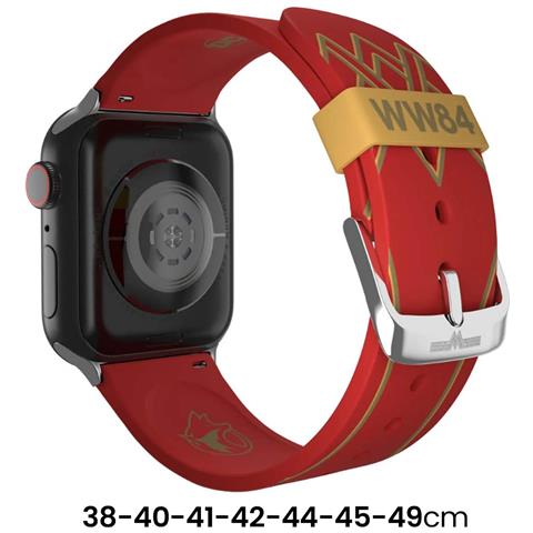 Cinturino Apple Watch 38 / 49mm Wonder Woman 1984 Resistente Al Sudore, Rosso - Foto 5