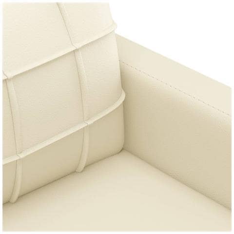 Set di Divani 4 pz con Cuscini Crema in Similpelle - Foto 9