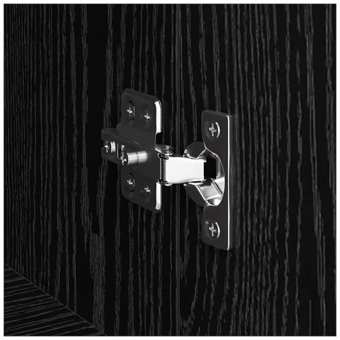 Mobile TV Rovere nero 150 x 30 x 50 cm Legno multistrato - Foto 9