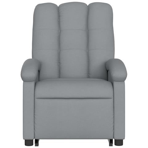 Poltrona Alzapersona Massaggi Elettrica Grigio Chiaro Tessuto - Foto 9