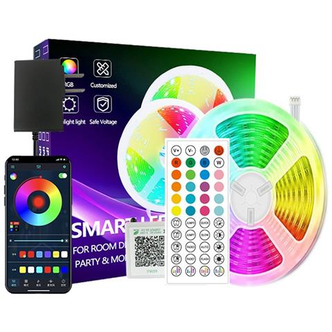 Kit Striscia Led Rgb 20m - Spina Eu, Cambio Colore, Telecomando - Foto 1