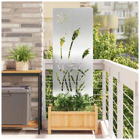Pannello Decorativo da Giardino Altro Argento 50 x 140 cm - Foto 2