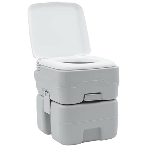 Toilette Portatile per Camping Grigio 41.5 x 36.5 x 42 cm - Foto 2
